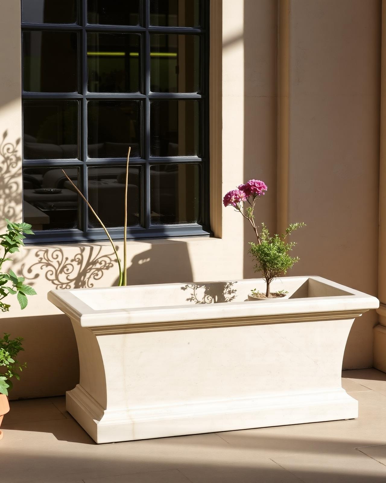 Large Stone Trough Planter