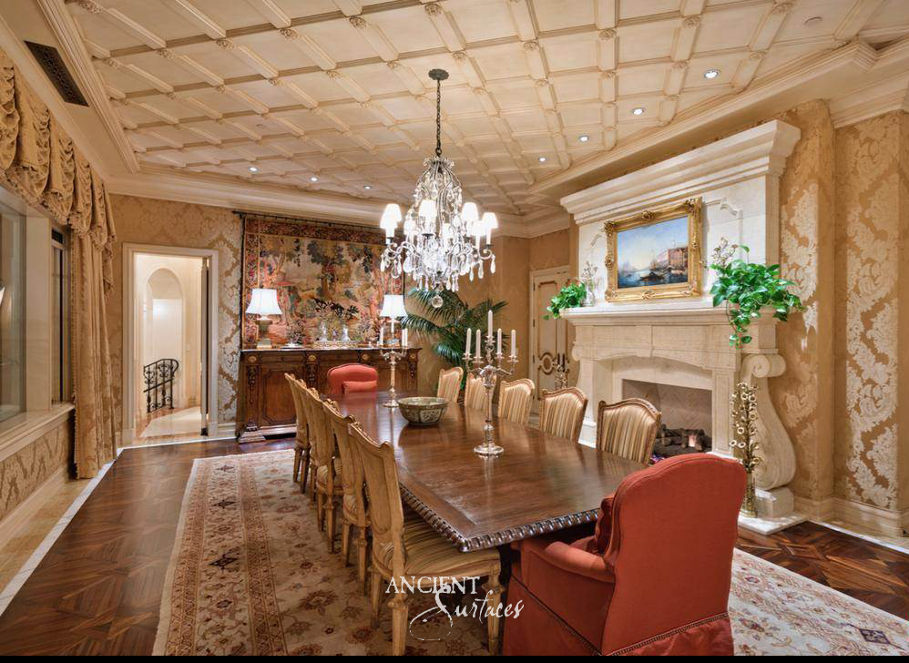 Tall Dining Room Stone Overmantel