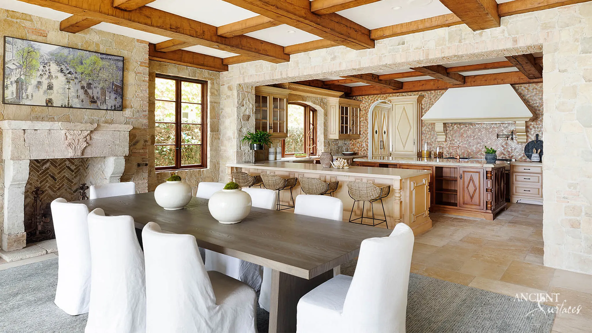 Heavy Rustic Kitchen Mantel